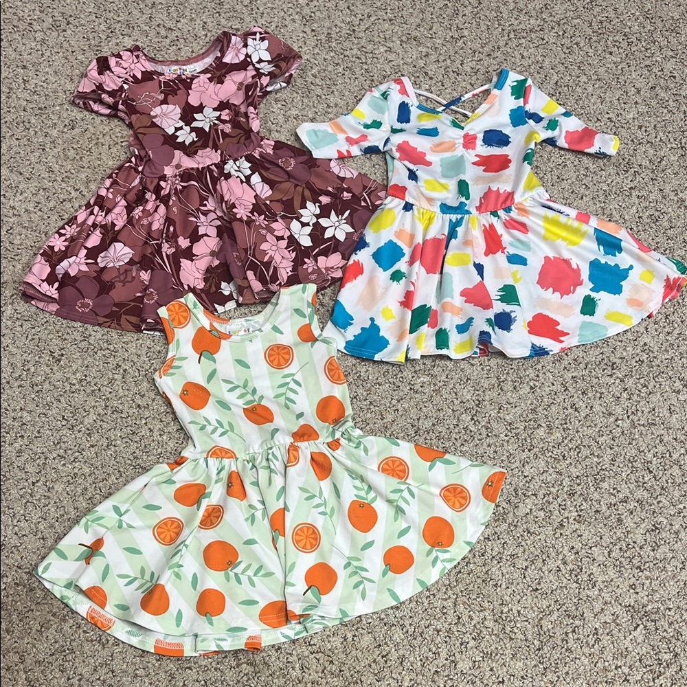 Dot Dot Smile Kids Dresses - Floral, Abstract, Citrus
